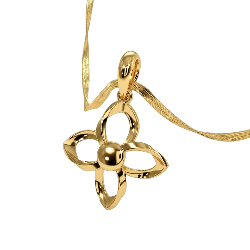 Modern Clover Bloom Pendant