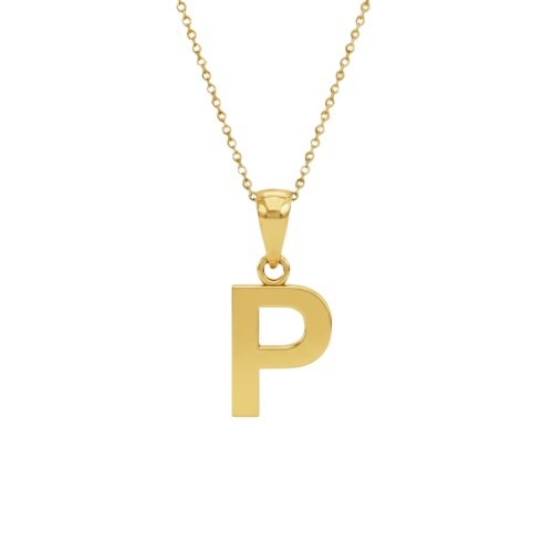 Initial P Geometric Pendant.