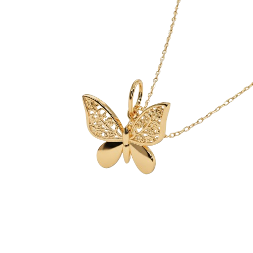 Filigree Flutter Butterfly Pendant