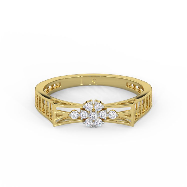 Architectural Bloom Diamond Ring