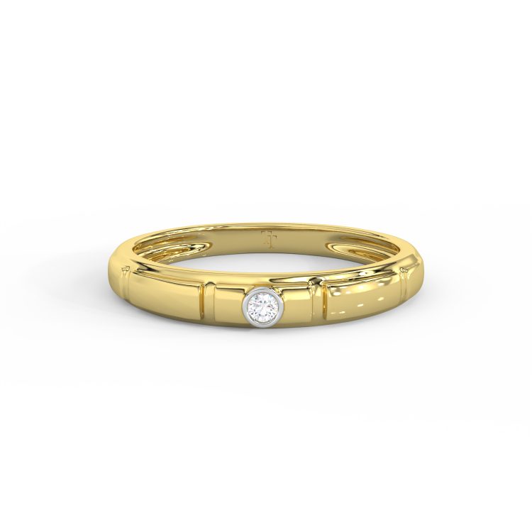 Golden Segment Diamond Ring