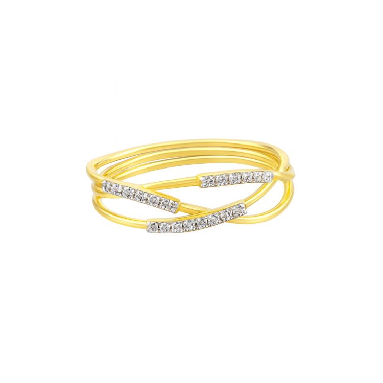 Luminous Flow Diamond Ring