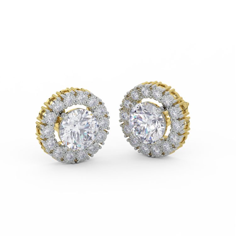 Classic Radiance Diamond Halo Studs