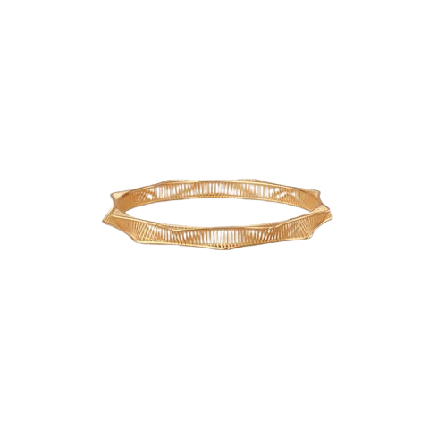 Golden Geo-Weave Statement Bangle