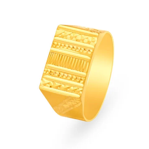 Artisan Striped Gold Band