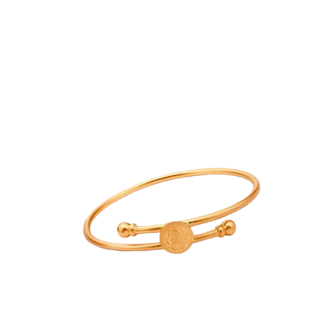 Golden Coin Adjustable Cuff Bangle