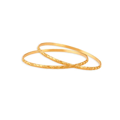 Geometric Segment Bangle Pair