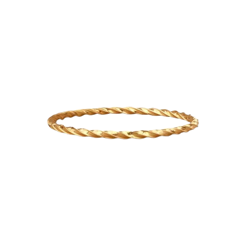 Golden Twist Coil Bangle