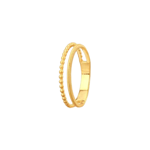 The Dual-Texture Band Ring