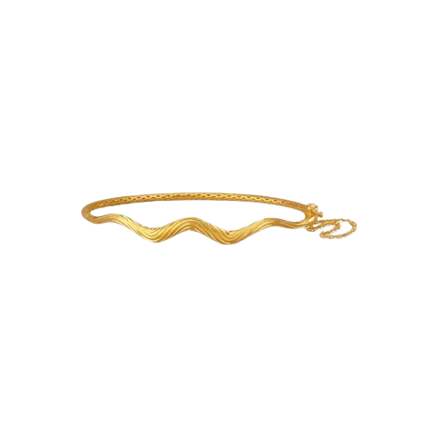 Golden Ripple Wave Bangle