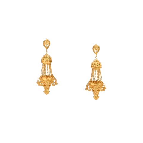 Royal Jhoomar Gold Drop Earrings