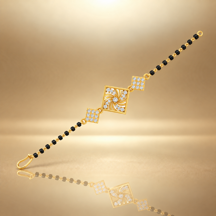 TM-824 Geometric Twirl Diamond Bracelet