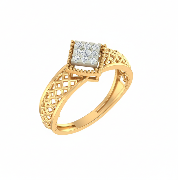 Lattice Glamour Diamond Ring