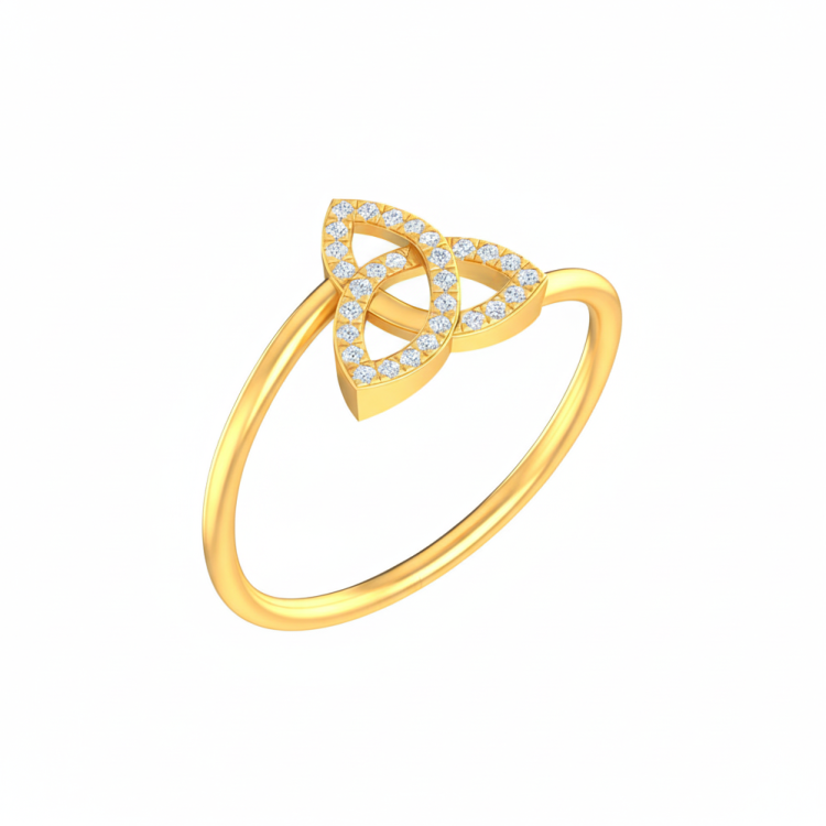 Trinity Knot Diamond Ring
