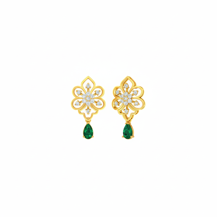 Emerald Radiance Drop Earrings