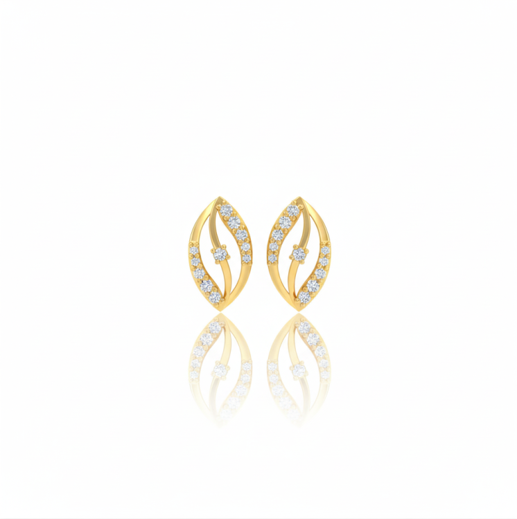Dual-Tone Concentric Halo Diamond Studs