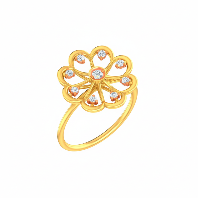 Petal Whisper Diamond Ring