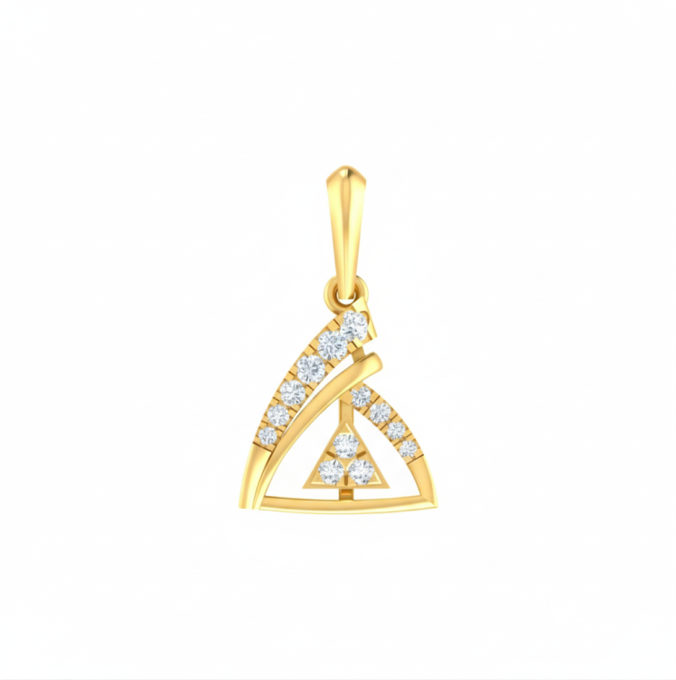 Serpentine Diamond Stud Pendant