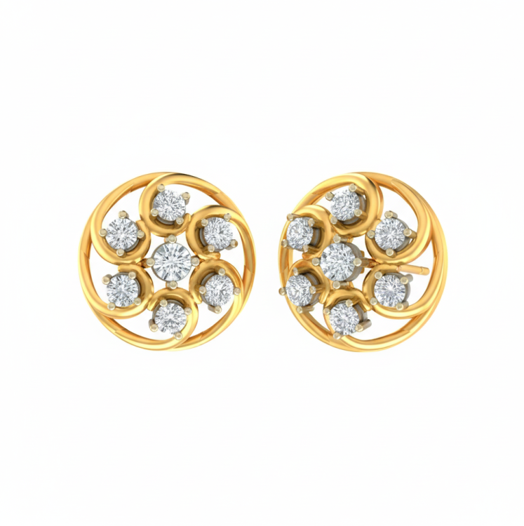 Celestial Cluster Diamond Studs