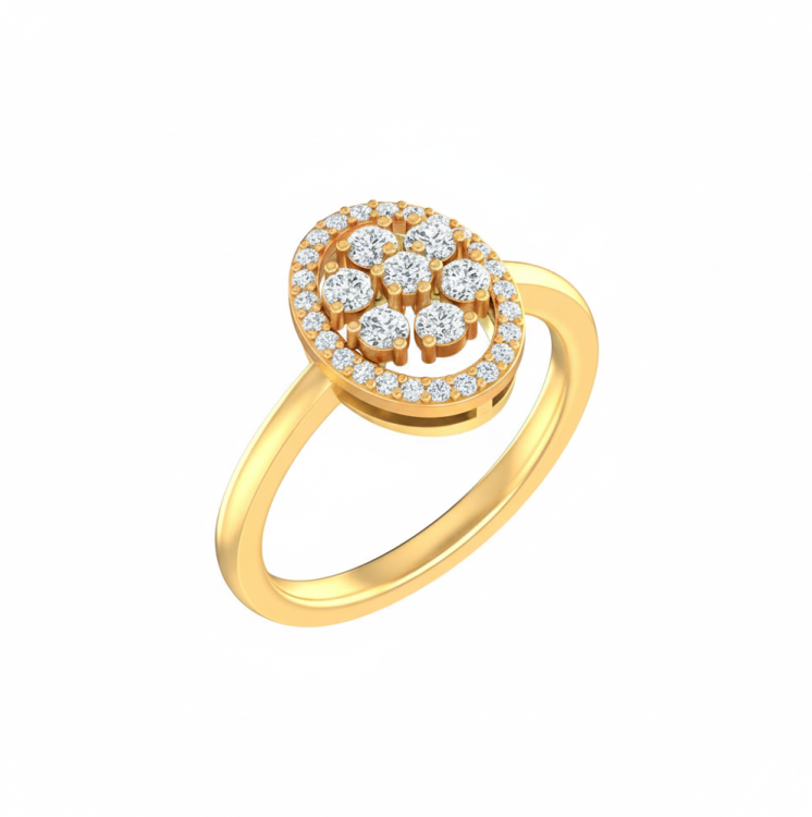 Aurora Cluster Diamond Ring