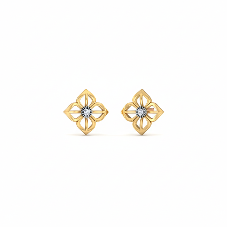Compass Rose Diamond Studs