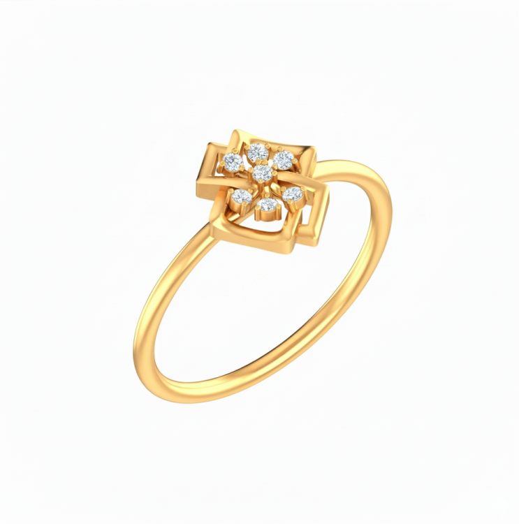 Geometric Diamond Ring