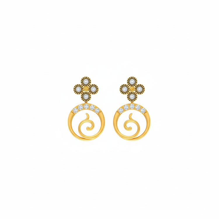 Eternal Swirl Diamond Earrings