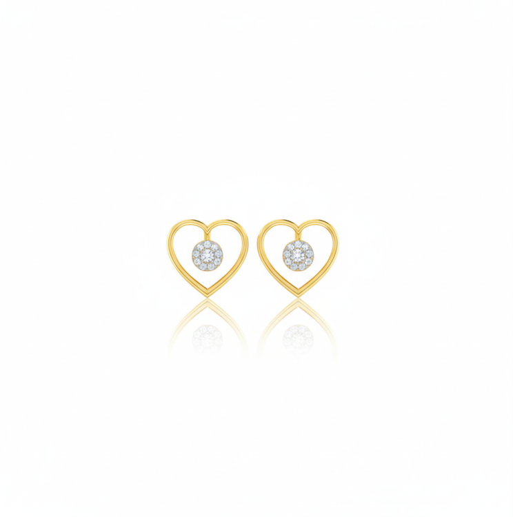 Heart Cluster Studs