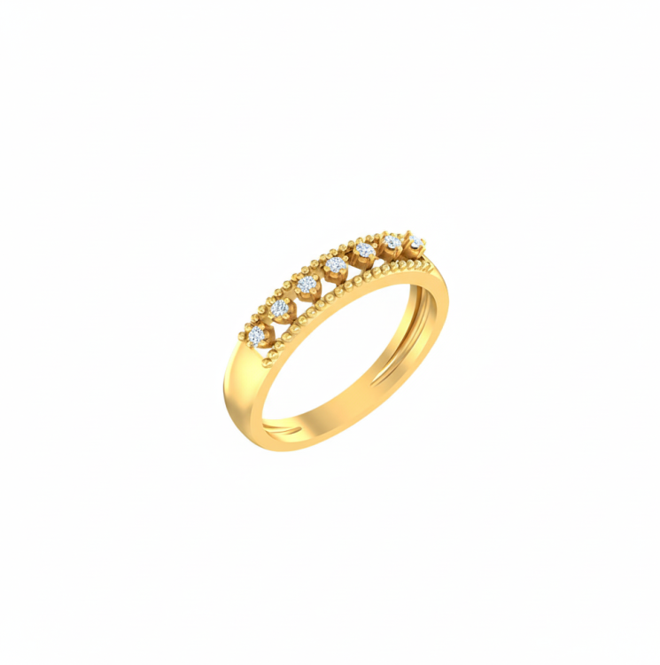 Milgrain Sparkle Diamond Band Ring