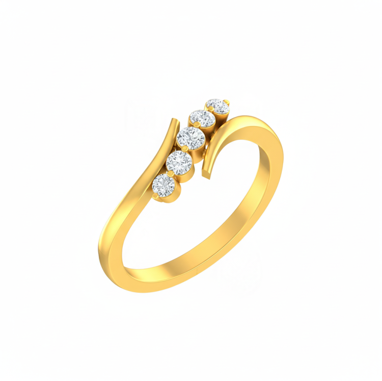 Serpentine Diamond Ring