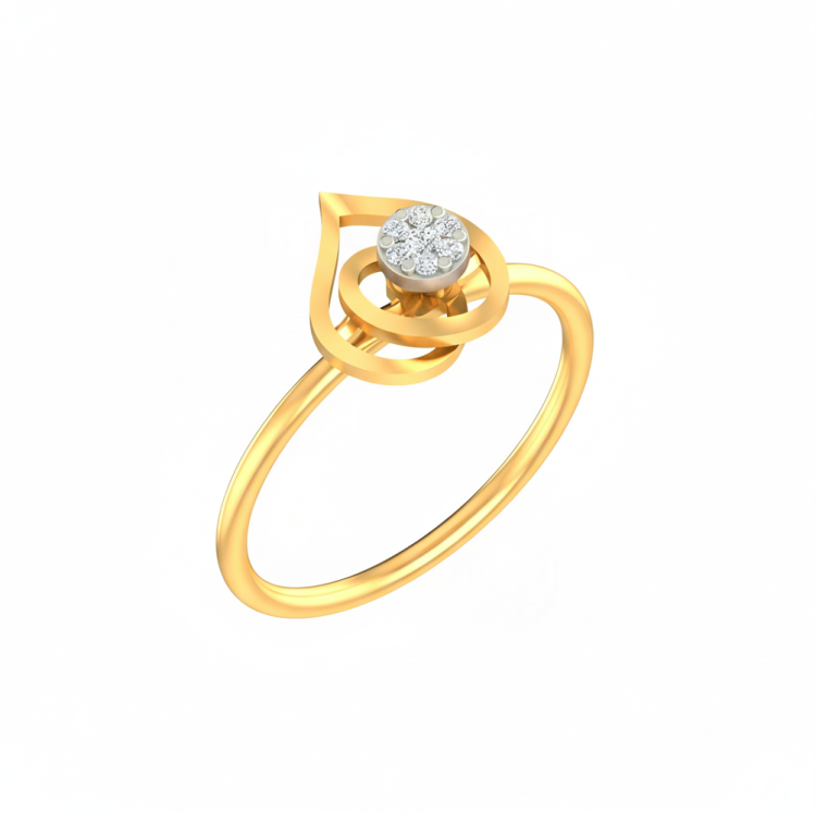 Teardrop Bloom Diamond Ring