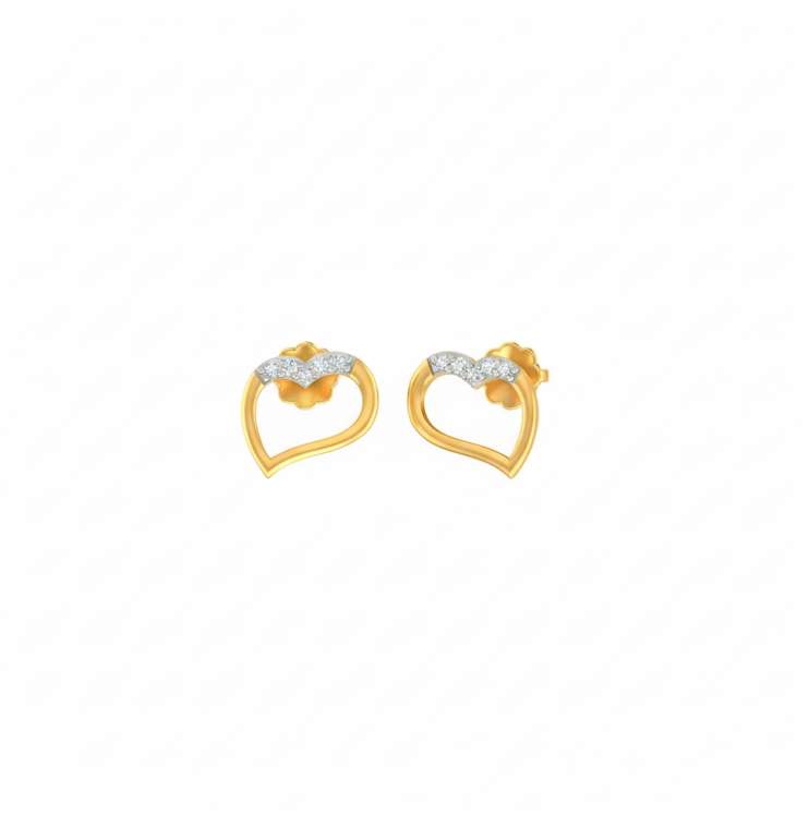 Whispering Heart Diamond Studs