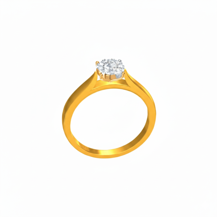 Classic Solitaire Illusion Ring