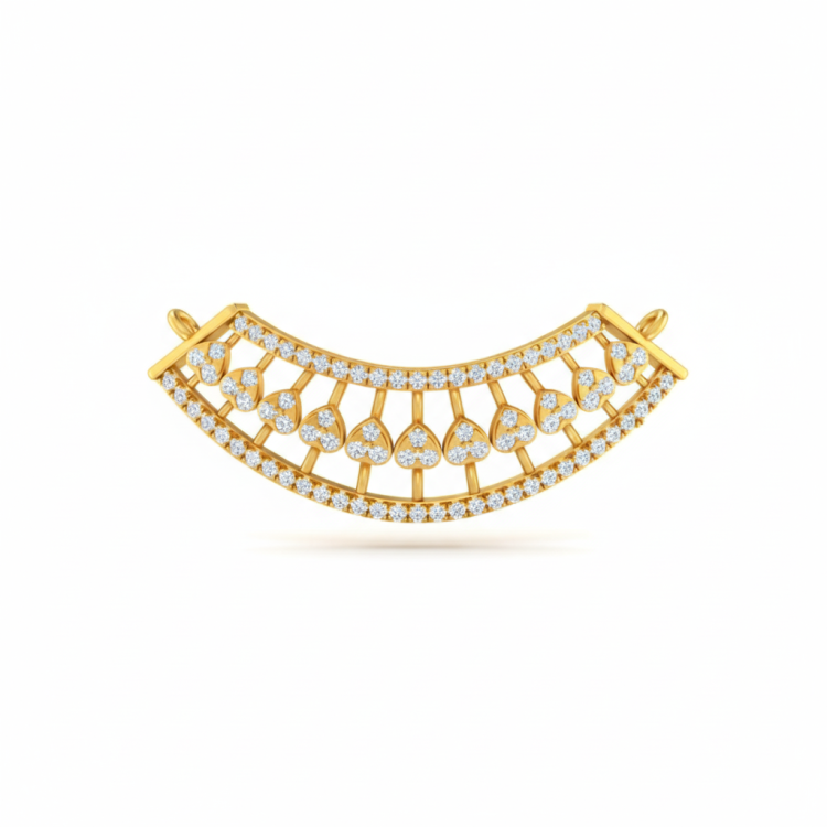 Enchanting Heart Diamond Mangalsutra