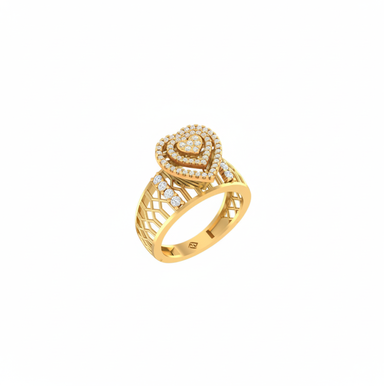 Regal Filigree Diamond Ring