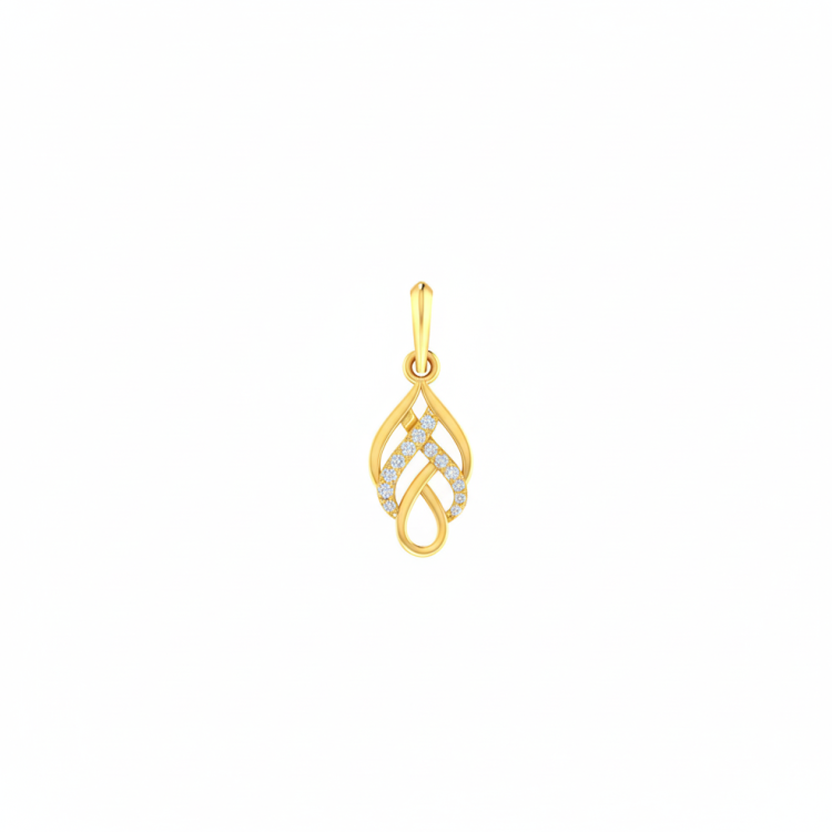 Ribbon Diamond Pendant