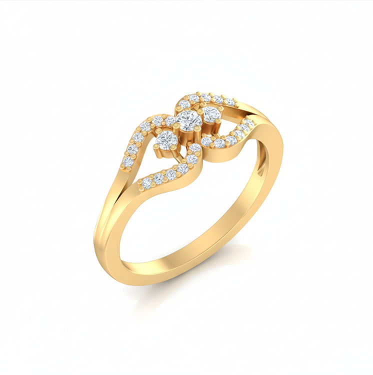 Serene Blossom Diamond Ring