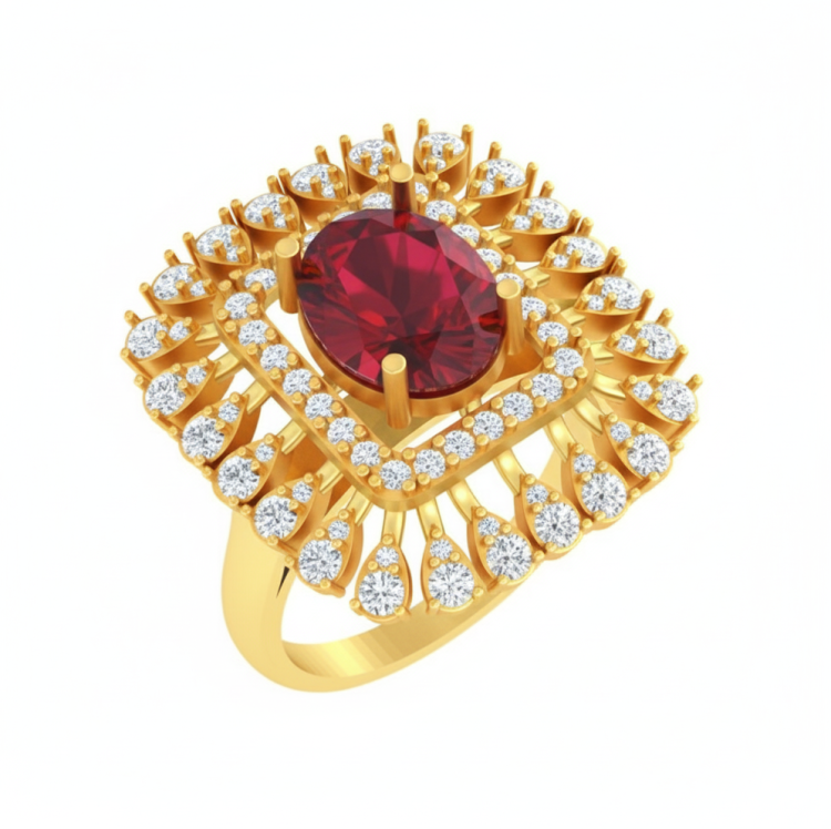 Royal Radiance Diamond and Gemstone Ring