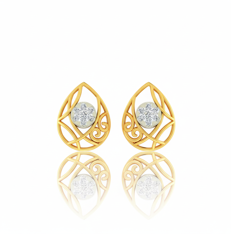 Trellis Diamond Studs