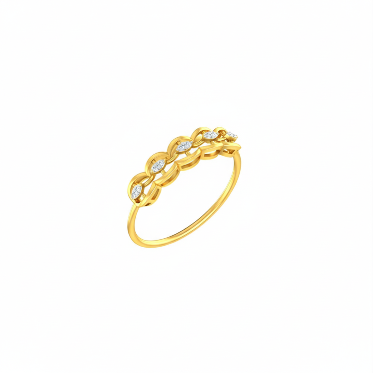 Serpentine Diamond Ring