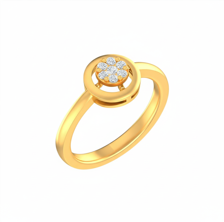 Floating Halo Diamond Ring