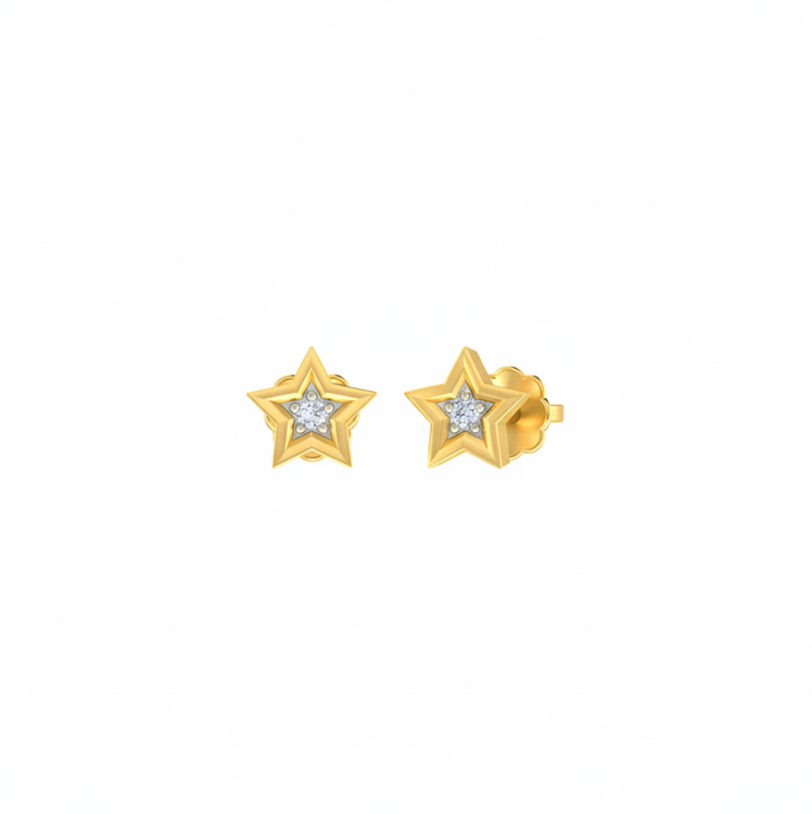 Sunburst Filigree Gold Studs