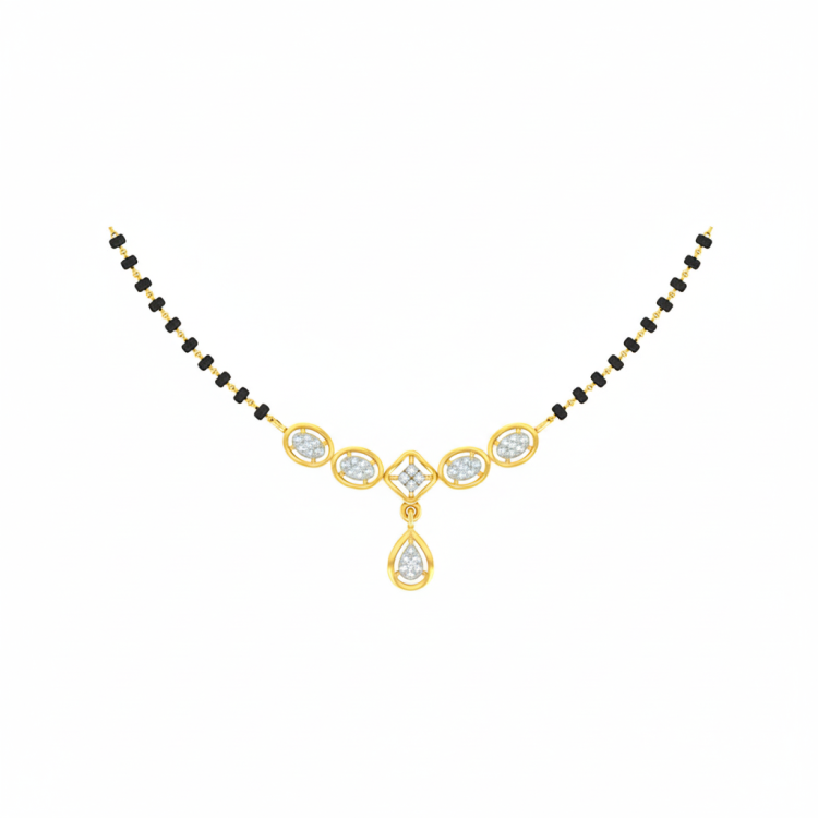 Symmetrical Radiance Diamond Mangalsutra