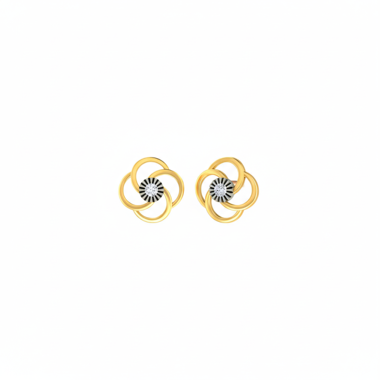 Interlocking Bloom Diamond Studs