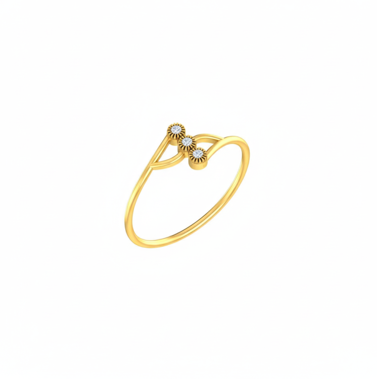 Trio Sparkle Bypass Ring
