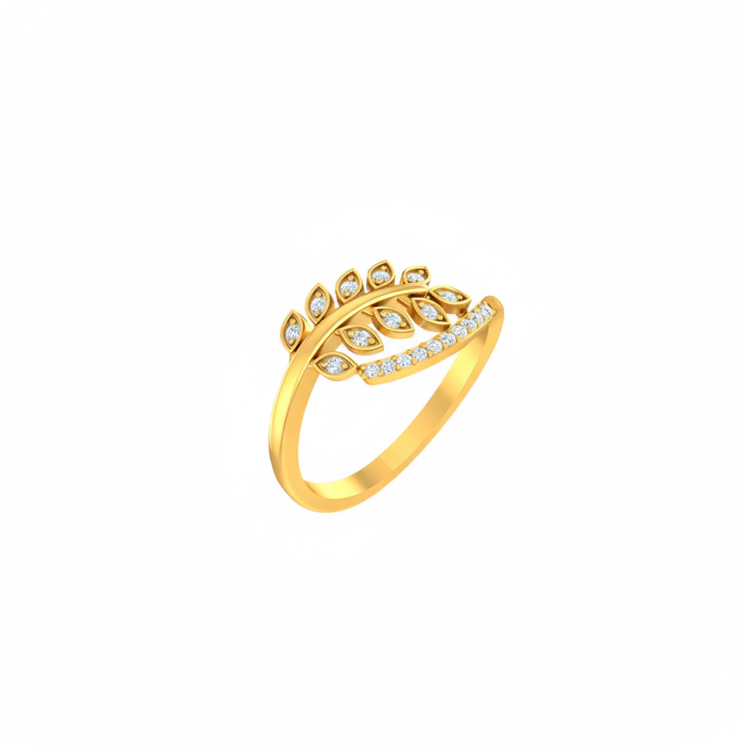 Flourishing Vine Diamond Bypass Ring