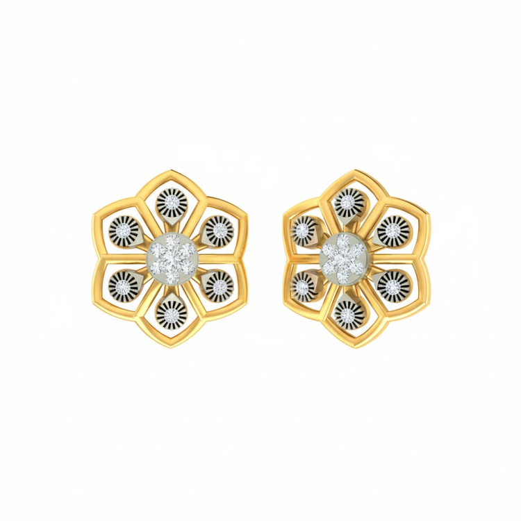Modern Petal Bloom Studs