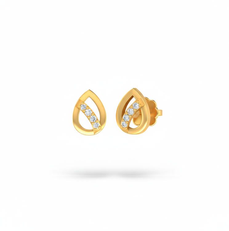 Serene Teardrop Diamond Studs