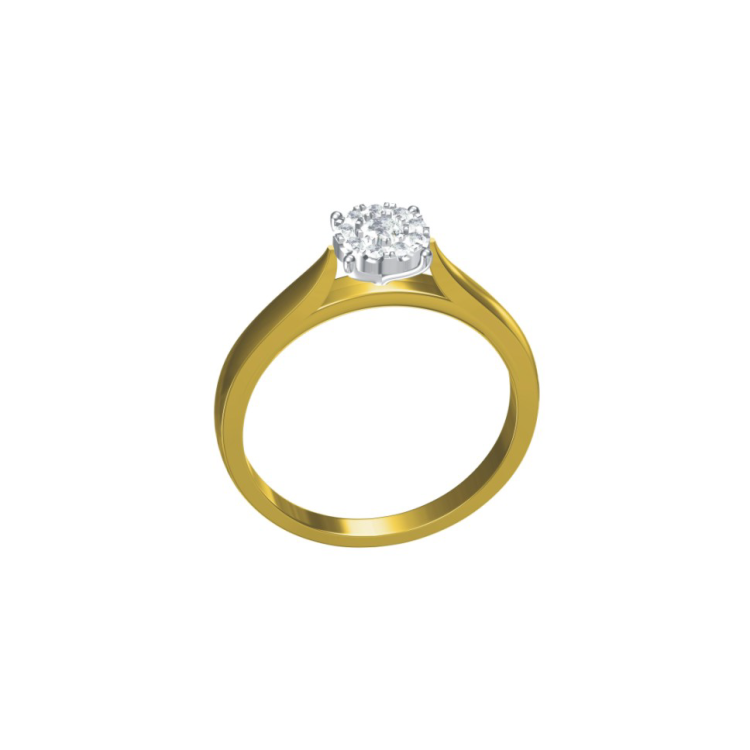 Classic Solitaire Illusion Ring