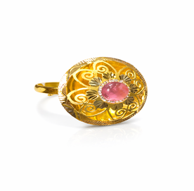 Rose Royale Filigree Gold Statement Ring